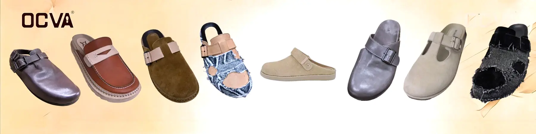 OCVA original comfort catalogue showing slides, sandals and clogs